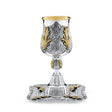 Eliyahu-Set 925 Silber Signature Jumbo teilvergoldet — vergoldete Blattspitzen und Eckvoluten, Zaramella
