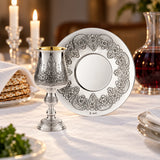 Eliyahu-Set 925 Silber Signature Light — Lifestyle-Setting am Sedertisch
