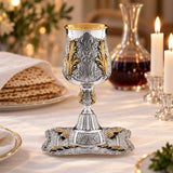 Eliyahu-Set 925 Silber Signature teilvergoldet — Lifestyle-Setting am Sedertisch