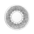Eliyahu-Teller 925 Silber Signature 25 cm — ziselierter Ring, glatter Spiegel als Becherstand, Zaramella Italien