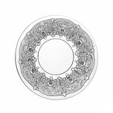 Eliyahu-Teller 925 Silber Signature 26 cm — ziselierter Rankenring auf mattiertem Grund, glatter Becherstand, Zaramella
