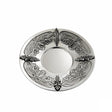 Eliyahu-Teller 925 Silber Signature 25 cm — Ring aus Akanthusblättern, glatter Spiegel als Becherstand, Zaramella