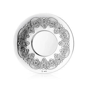 Eliyahu-Teller 925 Silber Signature Light 26 cm — schmaler Rankenring, breiter polierter Rand als Gravurfläche, Zaramella