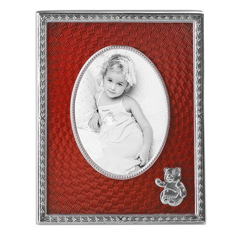 Picture frame for children enamel brown-orange bear