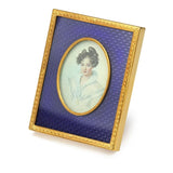 Small picture frames with purple enamel