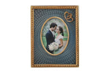 Wedding picture frame with grey enamel