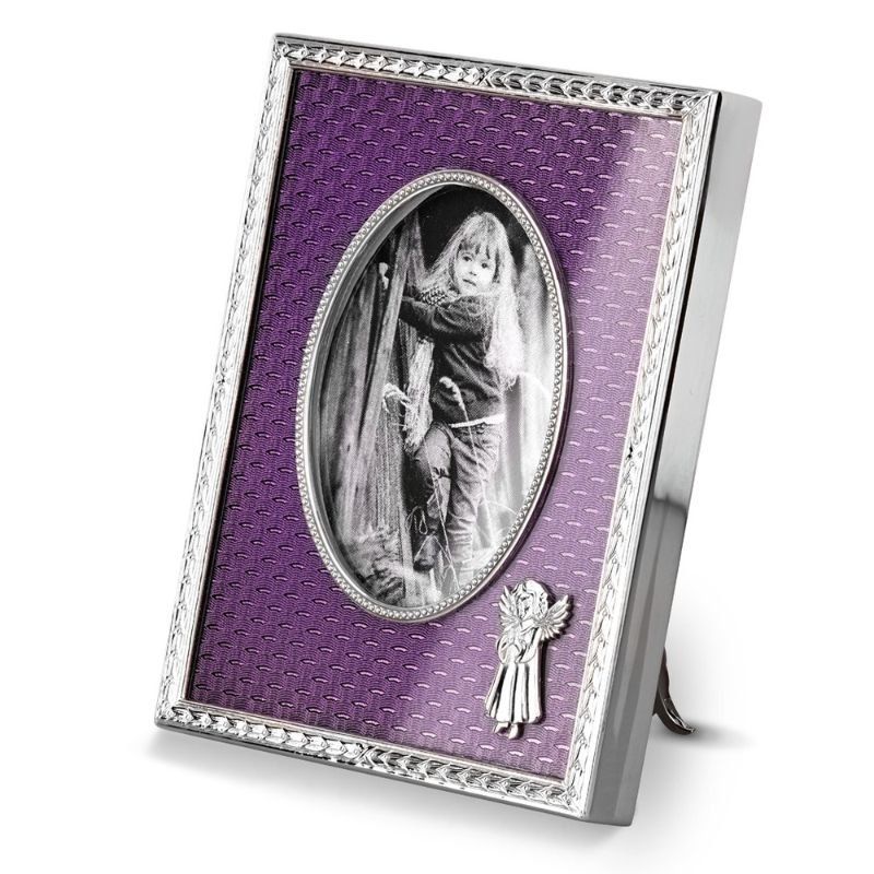 Picture frame for children angel purple