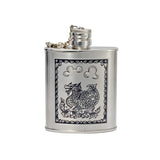 Hip flask 925 silver Dragon 90 ml