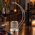 Flaschenhalter 925 Silber durchbrochen — Lifestyle-Setting am Weintisch
