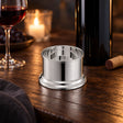 Flaschenuntersetzer 925 Silber glatt — Lifestyle-Setting am Weintisch