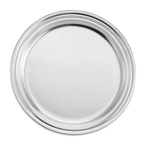 Flaschenuntersetzer 925 Silber Zaramella — flache Tellerform mit doppelt profiliertem Randwulst