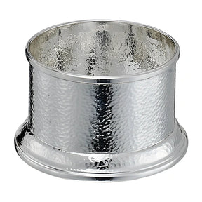 Flaschenuntersetzer 925 Silber Zaramella — von Hand gehämmerte Wandung mit glattem profiliertem Standring