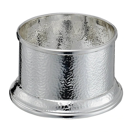 Flaschenuntersetzer 925 Silber Zaramella — von Hand gehämmerte Wandung mit glattem profiliertem Standring