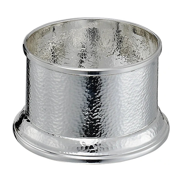 Flaschenuntersetzer 925 Silber Zaramella — von Hand gehämmerte Wandung mit glattem profiliertem Standring