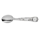 Geburtslöffel 925 Silber mit Mädchen-Motiv, Gravurfeldern für Uhrzeit, Größe, Gewicht – Geschenk zur Geburt für Mädchen.