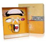 Herz Geschenkset 925 Silber – Tasse, Löffel & Teller gravierbar