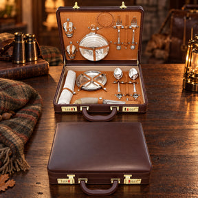 Jäger Picknick-Set 925 Silber — Lifestyle-Setting auf dem Jagdtisch