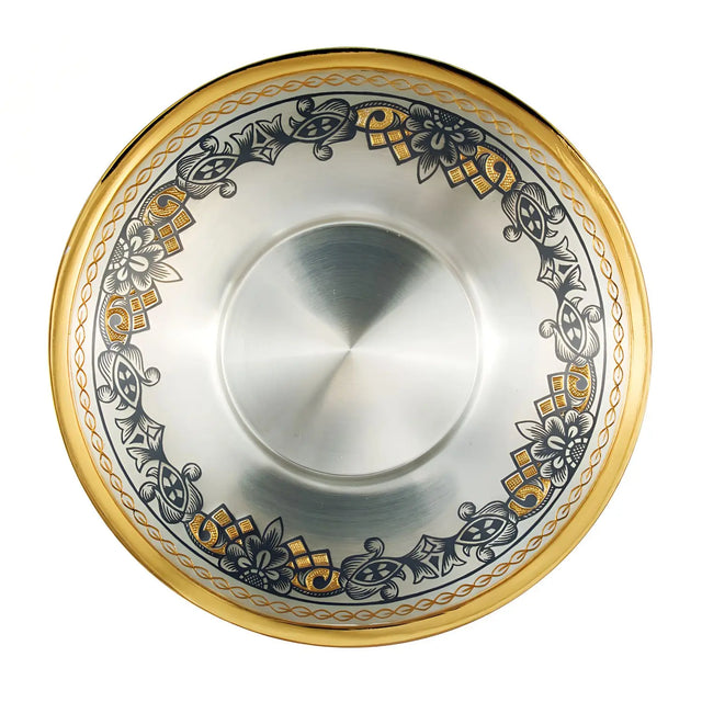 Kaffee - & Teeuntertasse „Tradition“ – 925 Silber vergoldet mit Niello