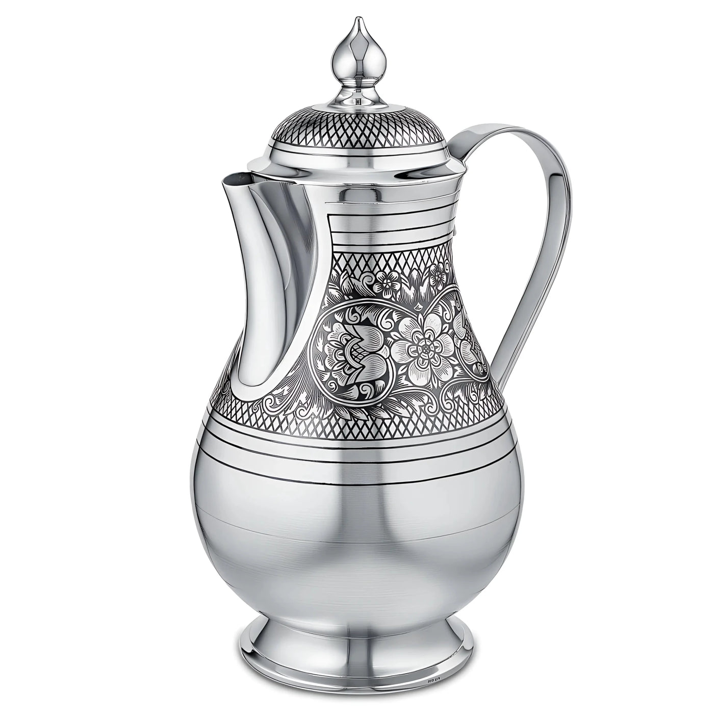 Kaffeekanne 925 Silber Niello 800 ml — Floralis