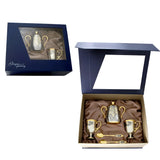 Kaffeeservice Hopfen – 925 Silber & Vergoldung, Set mit Zuckerdose