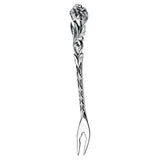 Limonengabel 925 Silber Symphonie — zweizackige Gabel mit Lilien-Stielende und Akanthus-Ranken-Schaft, ArgentA