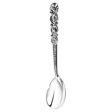 Teelöffel 925 Silber Symphonie — Filigran-Stiel mit Lilien-Krönung und durchbrochenen Akanthus-Voluten, ArgentA