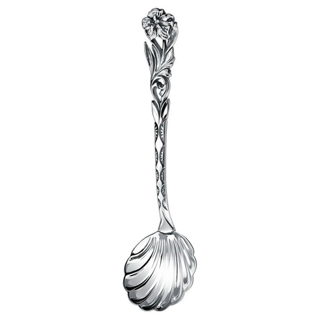 Zuckerschaufel 925 Silber Symphonie — Muschel-förmige Schaufel mit Lilien-Stielende und Akanthus-Schaft, ArgentA