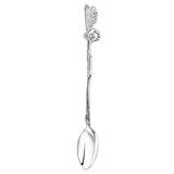 Mokkalöffel 925 Silber Libellula ArgentA — filigraner Zweig-Stiel mit plastischer Libellen-Skulptur als Krönung, hochglanzpoliert, Freisteller