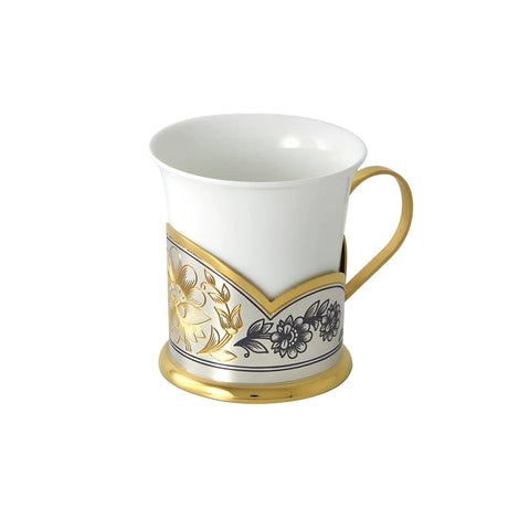 Kaffeetasse Porzellan Silberfassung vergoldet Niello | Astra Classic