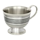 Kaffeetasse aus 925 Sterling Silber mit hochwertiger Niello-Verzierung.