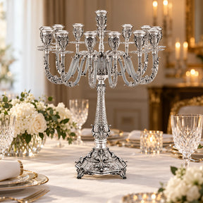 Kandelaber 925 Silber Signature Square — Lifestyle-Setting an der festlichen Tafel