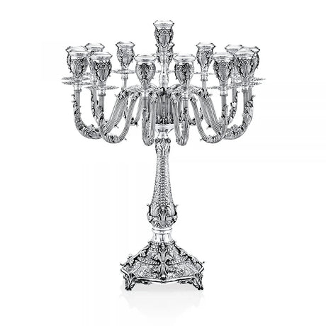 Kandelaber 925 Silber Signature Zaramella — vierzehn Tüllen in mehreren Ebenen
