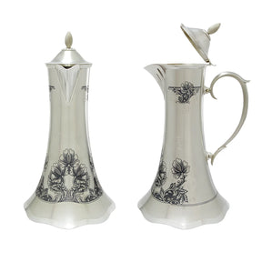 Karaffe 925 Silber „Nielloa Oasis“ – 1100 ml, Handgravur