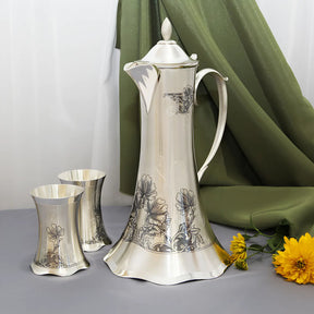 Karaffe 925 Silber „Nielloa Oasis“ – 1100 ml, Handgravur