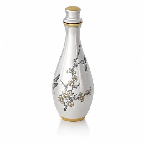 Eine kleine edle Karaffe aus 925er Silber mit Vergoldung und schöner Niello-Verzierung 350ml.