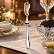 Kaviarlöffel 925 Silber mit Horn — Lifestyle-Setting an der festlichen Tafel