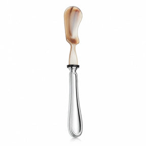 Kaviarlöffel 925 Silber mit Horn — gravierbar Zaramella — Freisteller
