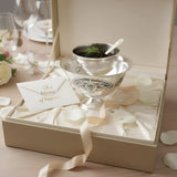 Kaviarschale Set 3 - teilig – 925 Silber Niello Design inkl. Kaviarlöffel