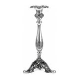 Kerzenleuchter 925 Silber Zaramella — Balusterschaft auf dreieckigem Fuß mit Volutenfüßen