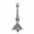Kerzenleuchter 925 Silber Signature Maxi 47 cm — plastisch abstehende Akanthusblätter am Schaft, Zaramella