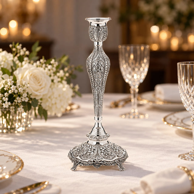 Kerzenleuchter 925 Silber Signature Mini — Lifestyle-Setting an der festlichen Tafel