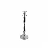 Kerzenständer 925 Silber Inglese Zaramella — einflammiger Leuchter mit Baluster-Säule und rundem gestuftem Fuß, hochglanzpoliert, Freisteller