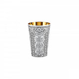 Kiddusch-Becher 925 Silber Signature 10 cm — vollflächig ziseliert, Innenseite vergoldet, Zaramella Italien