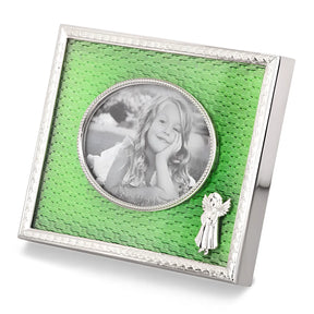 Bilderrahmen Emaille Engel grün