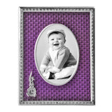 Photo frame for babies enamel purple rabbit