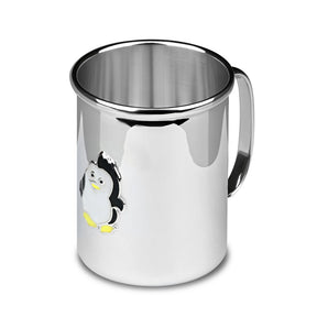 Kinderbecher Pinguin 925 Silber - Premium Geschenkideen
