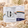 Kinderbecher 925 Silber Engel-Relief in der Geschenkbox — Lifestyle-Setting, Geschenk zur Taufe