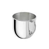 Kinderbecher 925 Sterling Silber Innenansicht poliert ergonomischer Henkel Mädchen Taufgeschenk.