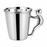 Kinderbecher 925 Silber mit Jungenfigur und Basecap, Gravur möglich, Taufgeschenk Junge freigestellt