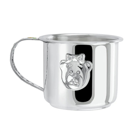 Baby Geschenkset 925 Silber – Kinderbecher & Taktil - Löffel Teddybär Mädchen